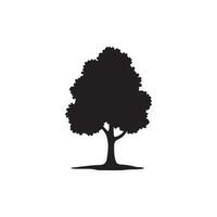 Tree silhouette Style with white design vector