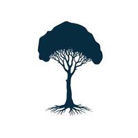 Simple Tree silhouette Style with design vector