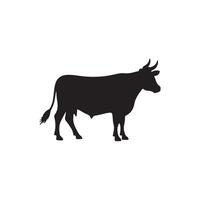Simple Cow silhouette Style background vector