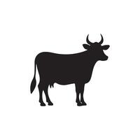Cow silhouette Style with white design vector