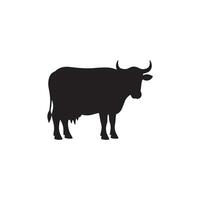 Cow silhouette Style with design vector