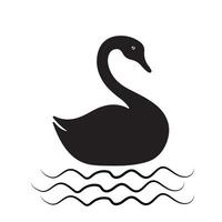 Creative simple Swan silhouette Style background vector
