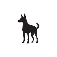 Creative Simple Dog silhouette Style with white background template vector