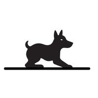 Creative Simple Dog silhouette Style with white background design vector