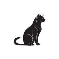 Creative Simple Cat silhouette Style design vector