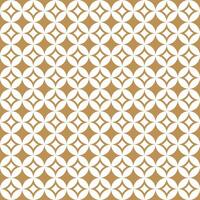 Seamless geometric pattern of gold intersecting circles and stars on white background. Asian traditional geometric texture design vector