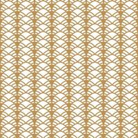 Seamless pattern of gold intersecting circles on white background. Asian traditional geometric texture vector