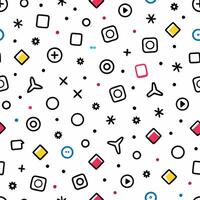 a colorful pattern with various shapes and symbols vector
