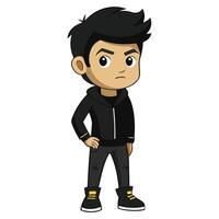 A cartoon drawing of a man with a smile on his face vector