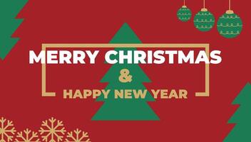 merry christmas and happy new year background design template creative and modern vector