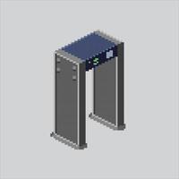 Pixel art illustration Airport Gate. Pixelated Scanner Gate. Scanner Gate Airport Metal Detector icon pixelated for the pixel game and icon for website and game. old school retro. vector