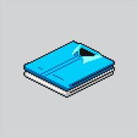 Pixel art illustration Folded Shirt. Pixelated Folded Clothes. Tidy Shirt Clothes icon pixelated for the pixel art game and icon for website and game. old school retro. vector