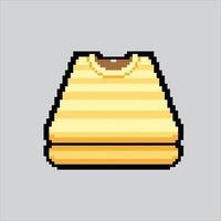 Pixel illustration Folded Shirt. Pixelated Folded Clothes. Tidy Shirt Clothes icon pixelated for the pixel art game and icon for website and game. old school retro. vector