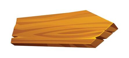 Wooden arrow sign pointing right with textured surface. Illustration isolated on white background vector