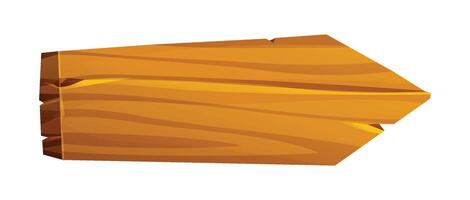 Wooden arrow sign pointing right with textured surface isolated on white background vector