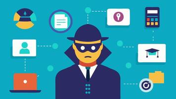 These descriptions capture various aspects of a Digital Forensics Investigators role in investigating cybercrimes and data breaches in a simple and clear manner.. vector