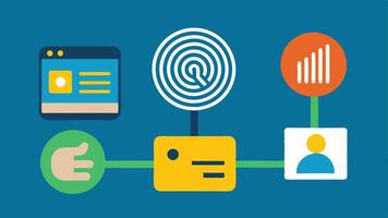 These illustrations can effectively represent various aspects of the process of scanning fingerprints into a forensic database.. vector