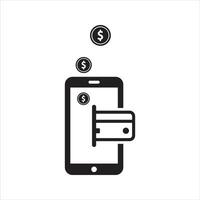 Payment with smartphone. NFC. Contactless payment icon vector