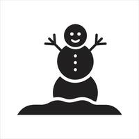 Snowman icon. Winter day icon vector