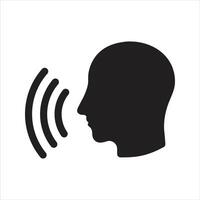 Voice icon. Voice message. Voice recognition. Voice command icon vector