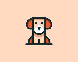 A dog with a red collar and a black nose vector