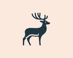 A deer icon on a light background vector