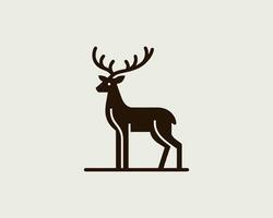 A deer is standing on a white background vector