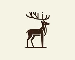 A deer is standing in front of a white background vector