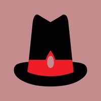 Striking Black and Red Hat Combination vector