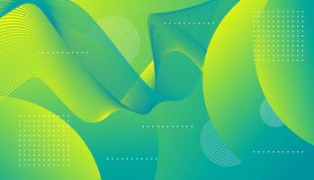 modern gradient green geometric background. Fluid color shapes composition. Abstract illustration. dot, line and stripped pattern. vector
