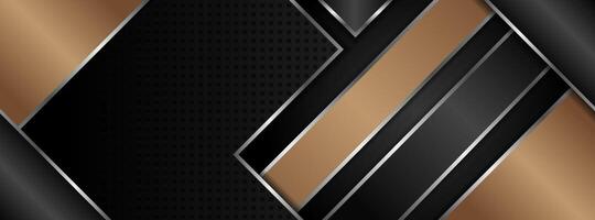 Brown black horizontal background with triangle and diagonal curve. black space for text and message design. Square pattern. Abstract modern geometric template. vector