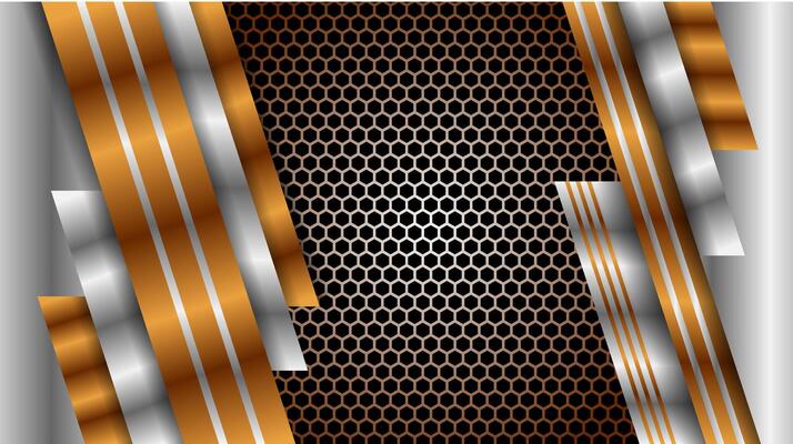Abstract 3d template white grey gradient background with gold lines diagonal sparking with copy space for text. Luxury style illustration