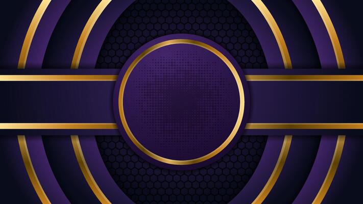 purple background with gold decoration. dynamic abstract gradient purple backgrounds with gold line. geometric abstract modern design