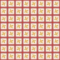 Red tartan golden block star in Christmas style, seamless pattern for wrapping paper, textile, fabric and garment. vector