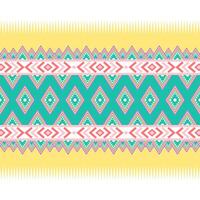Ethnic ikat seamless pattern with cute color for textile, fabric and garment. vector