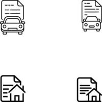 vehicle documentation ownership papers and property-related documentation icon vector