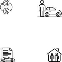 home people inside and transportation-related service icon vector