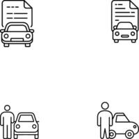 transportation-related service and vehicle documentation ownership papers icon vector