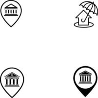 building location pin icon vector
