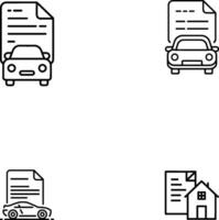 vehicle documentation ownership papers icon vector