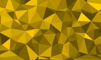 Abstract irregular polygon background in dark gold yellow color. triangle pattern design for decoration, banner, greeting, invitation, website, advertising, cover, backdrop vector