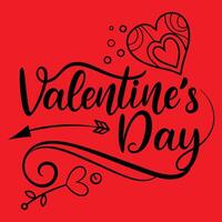 A typography for the text Valentine's Day vector
