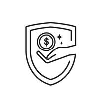 money back guarantee line icon element design vector