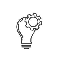 bulb and gears are design elements icons of problem solutions or ideas vector
