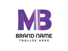 M B colourful design vector