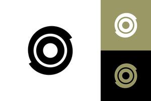 Rotate circular circle logo round rotation loop icon vector