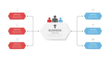 elements of graph infographic template with label, presentation infographics. vector