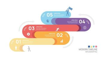 Infographic ladder labels 5 steps to success growth template. Business process. illustration. vector