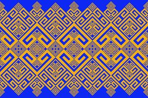 Ethnic fabric pattern Designed from geometric shapes Ethnic Asian style fabric pattern Used for home decoration, carpet work, vector