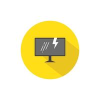 monitor with lightning vector